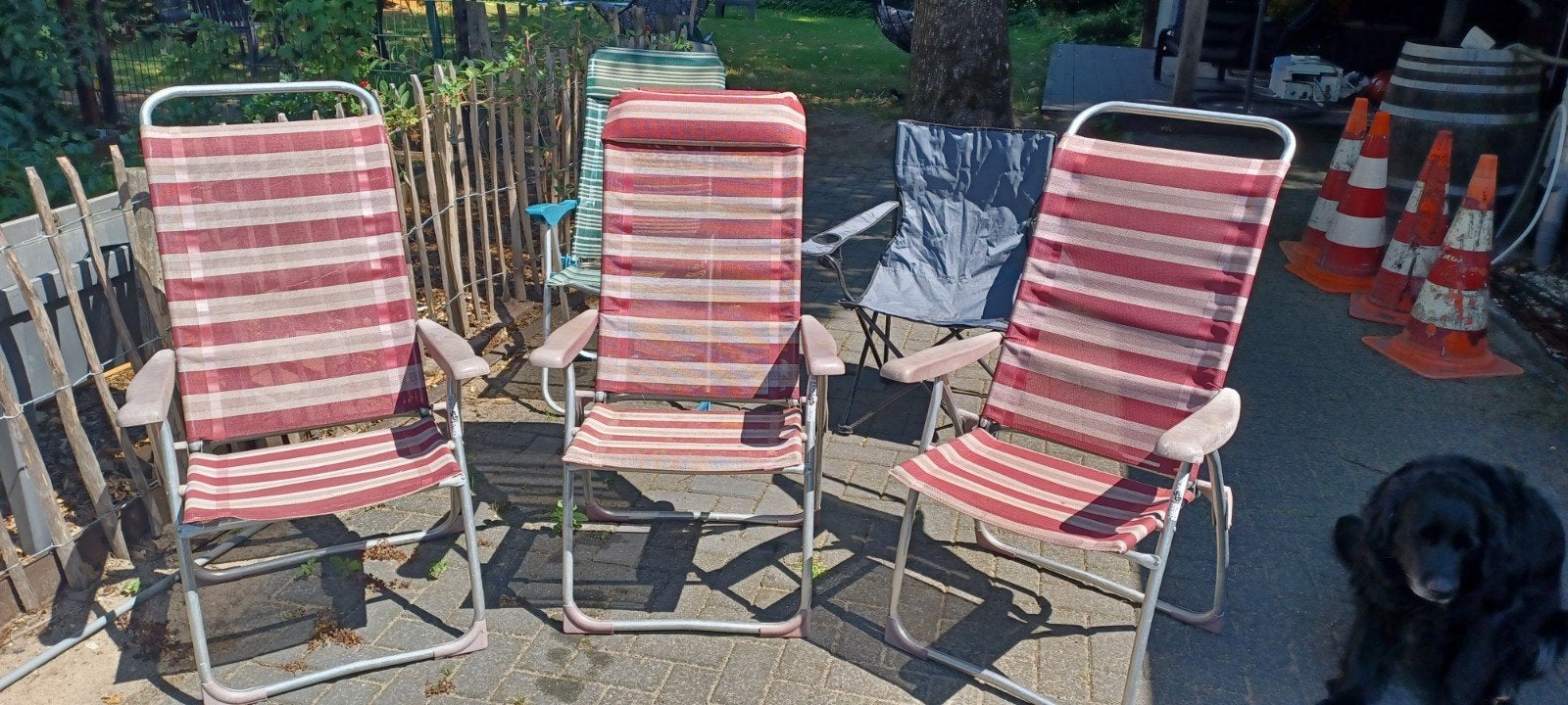 diverse campingstoelen, Ophalen, Gebruikt, Aluminium, Verstelbaar