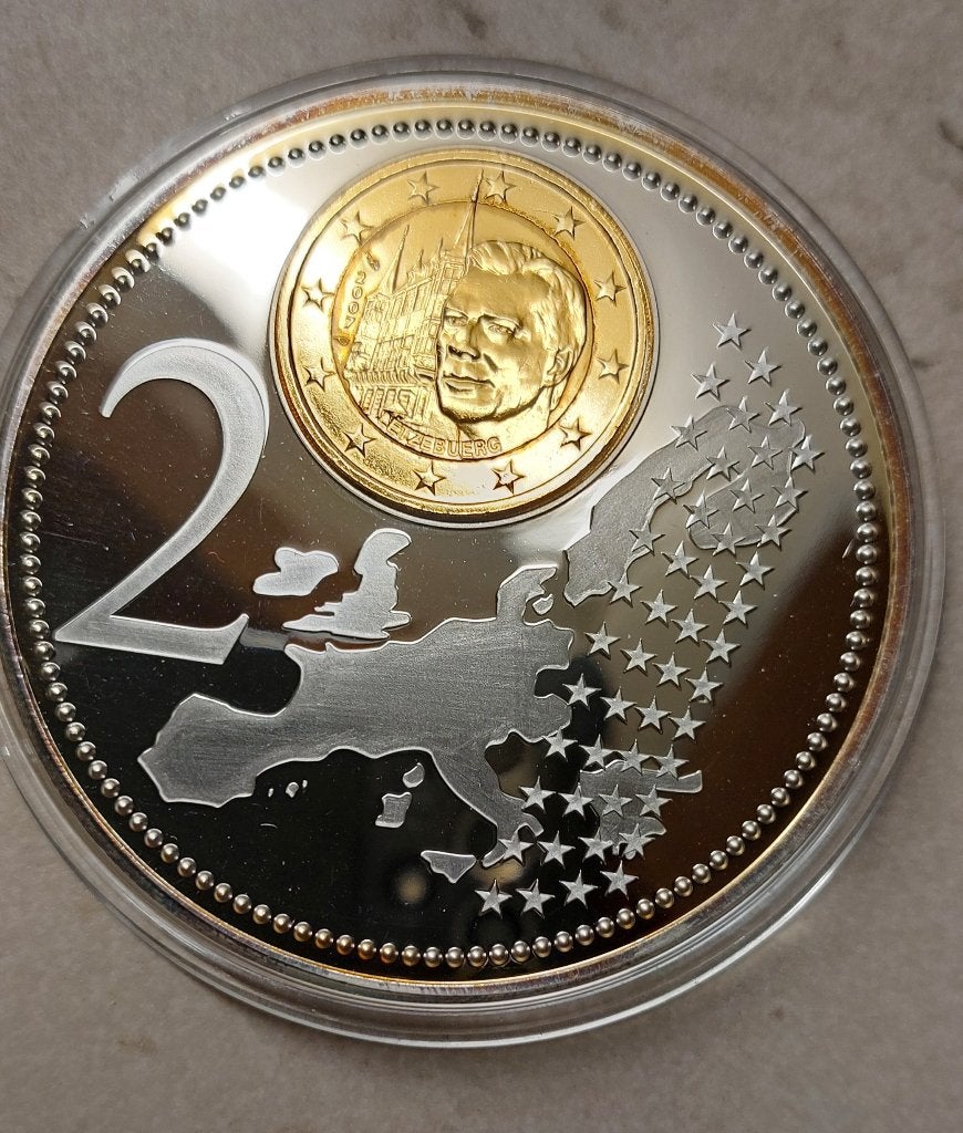 Zeer fraaie munt. 125,48 gram, 7cm diagonaal., Ophalen of Verzenden, Koningin Beatrix, Euro's, Losse munt