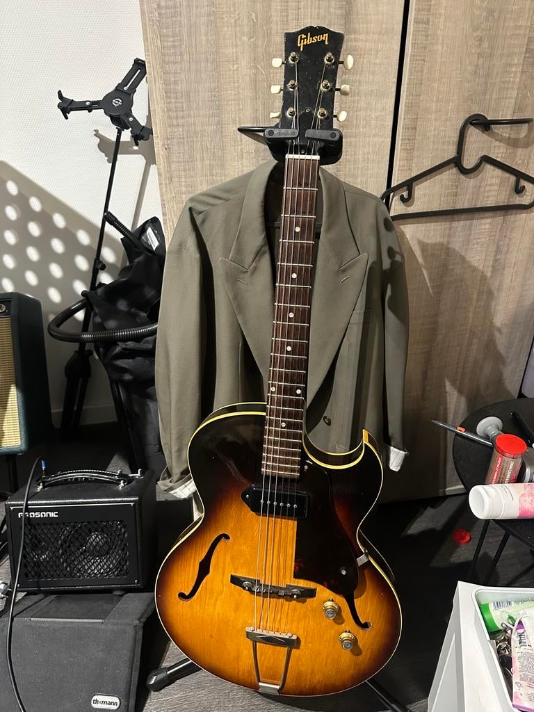 Vintage 1961 Gibson ES-125 Hollow Body Gitaar, Ophalen, Gebruikt, Hollow body, Gibson