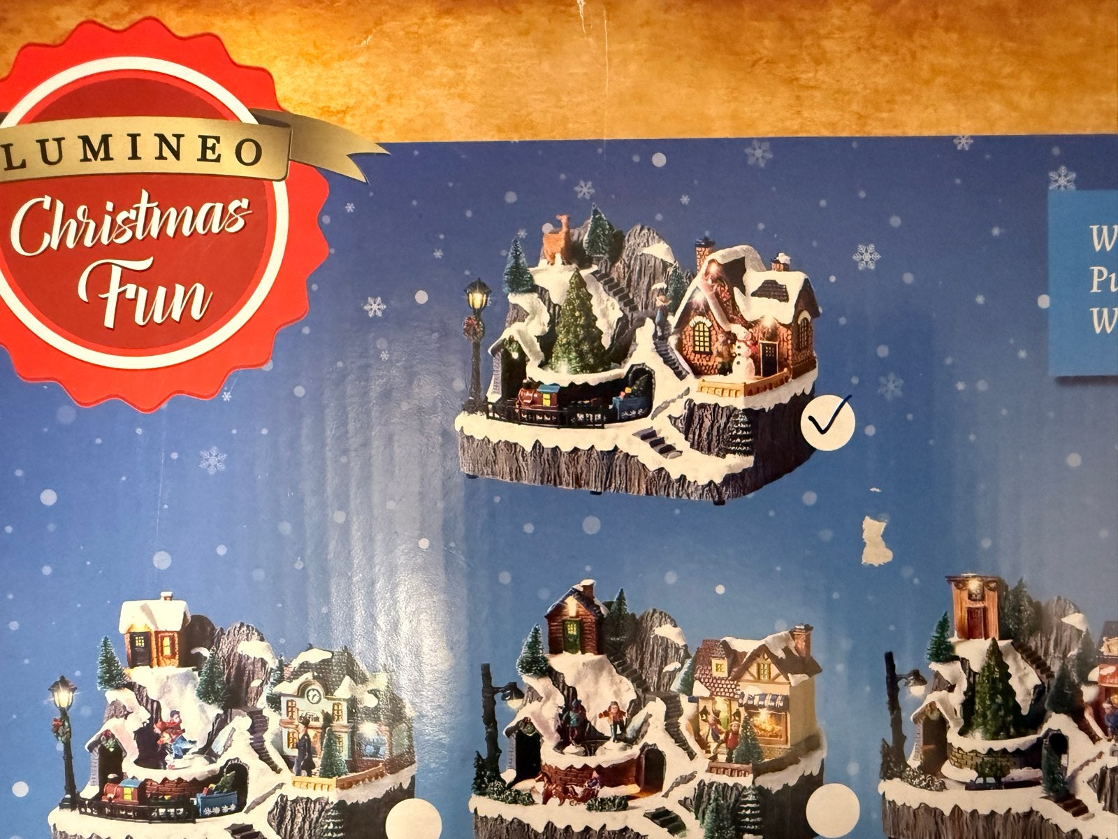 Lumineo kerstdorp met trein, Ophalen of Verzenden, Zo goed als nieuw