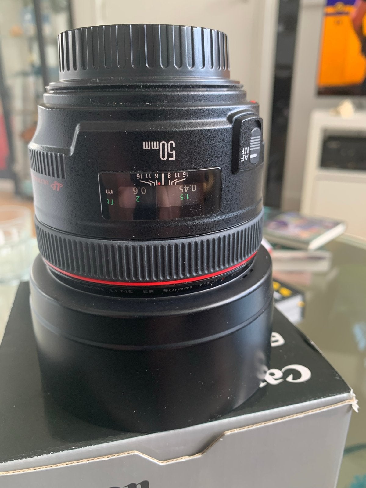 Canon EF 50mm f/1.2L USM Lens - Zo goed als nieuw, Audio, Tv en Foto, Fotografie | Lenzen en Objectieven, Ophalen, Canon, Autofocus