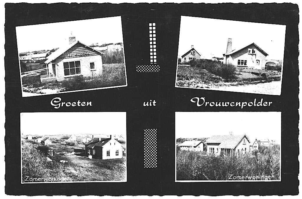 700327 Vrouwenpolder Zeeland 1964 Bungalow Breezand Gelopen, Ophalen of Verzenden, 1960 tot 1980, Gelopen, Zeeland
