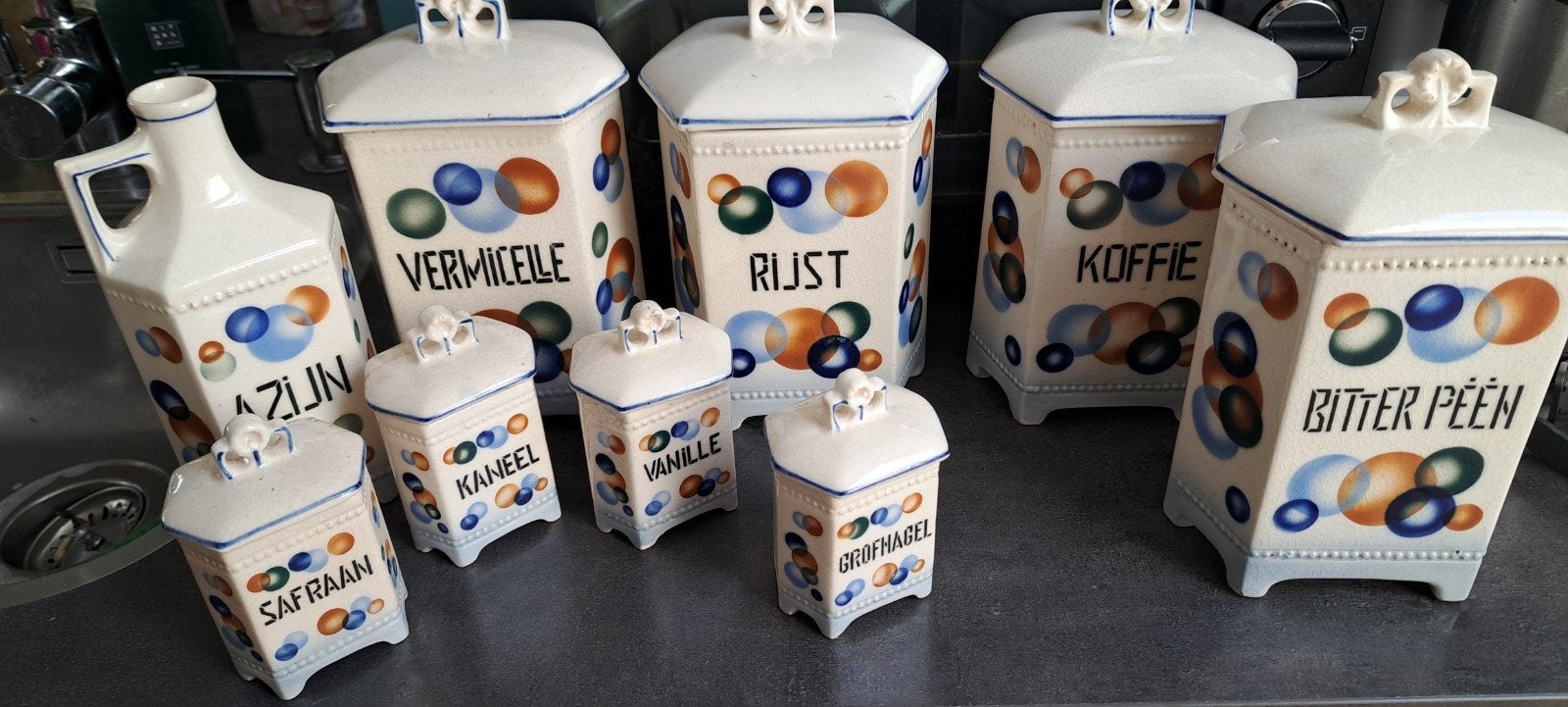 Mooie vinted voorraadpotten..in goede  staat, Ophalen of Verzenden