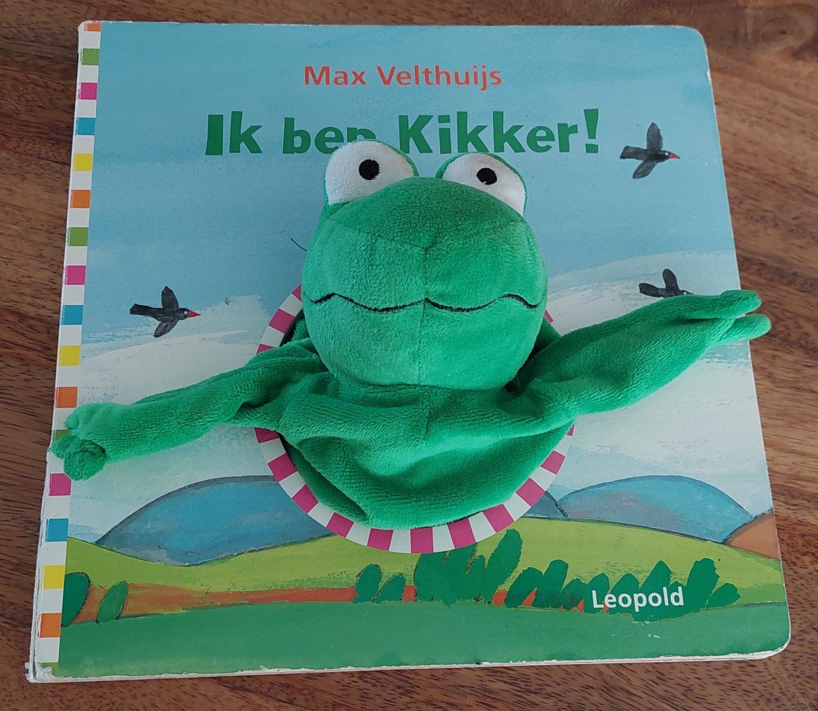 Ik ben Kikker! Boek met handpop - Max Velthuijs, Max Velthuijs, Ophalen of Verzenden, Zo goed als nieuw, 2 tot 3 jaar