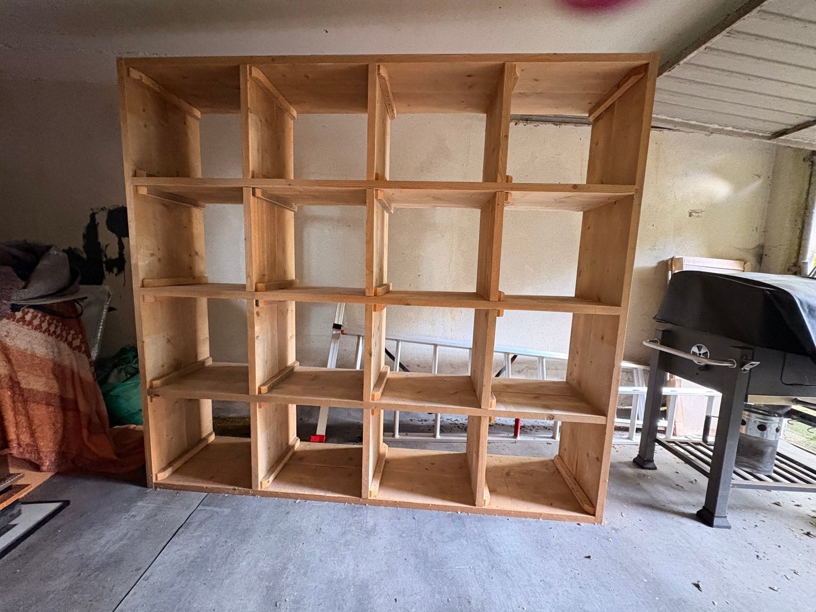 Steigerhouten vakkenkast –16 vakken – 200  180  40 cm, Ophalen, Zo goed als nieuw