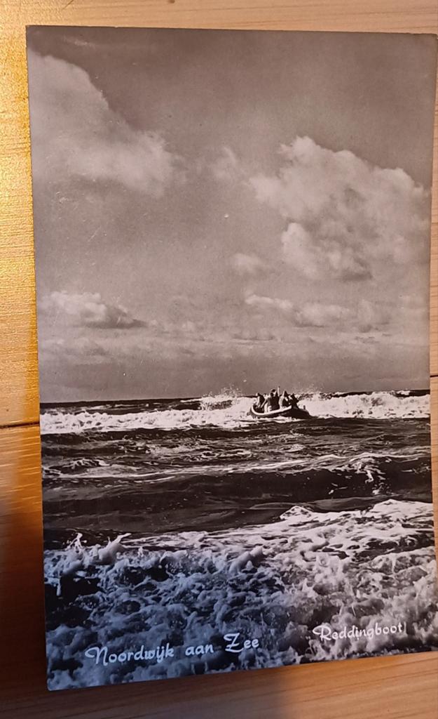 Noordwijk aan Zee. 1960. Reddingboot, Verzamelen, Ophalen of Verzenden, 1940 tot 1960, Gelopen, Zuid-Holland