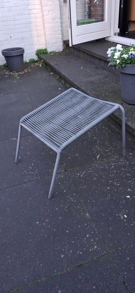 Voetenbank Steef Intratuin van wicker/staal grijs, Ophalen, Wicker
