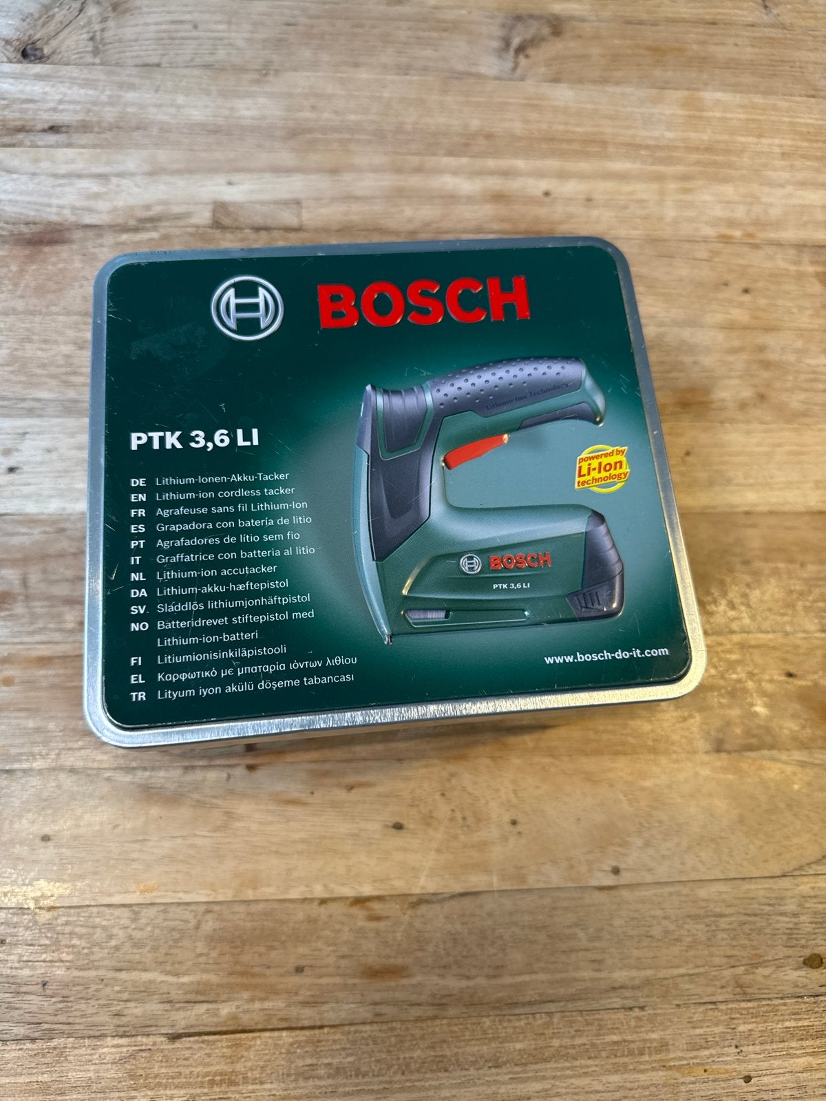 Bosch PTK 3,6 LI Lithium-ion Accu-Tacker, Ophalen of Verzenden, Zo goed als nieuw, Tacker/nietmachine, Bosch