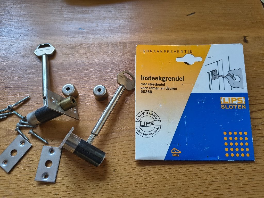 insteekgrendel met stersleutels, 2 stuks, Ophalen, Nieuw, Slot