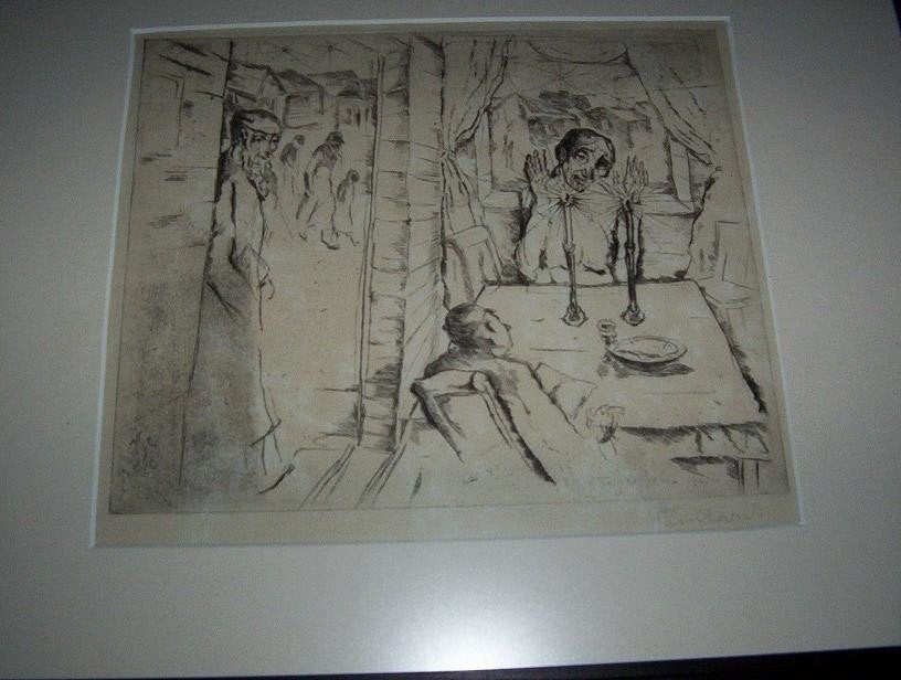 Jacob Steinhardt, droge naald ets, gesigneerd, Antiek en Kunst, Ophalen of Verzenden