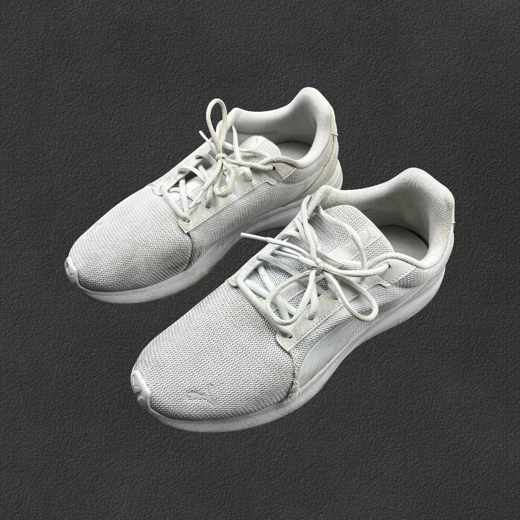 (1342) Witte Puma Schoenen - Heren S46 - Zeer Goed, Puma, Wit, Ophalen of Verzenden, Zo goed als nieuw