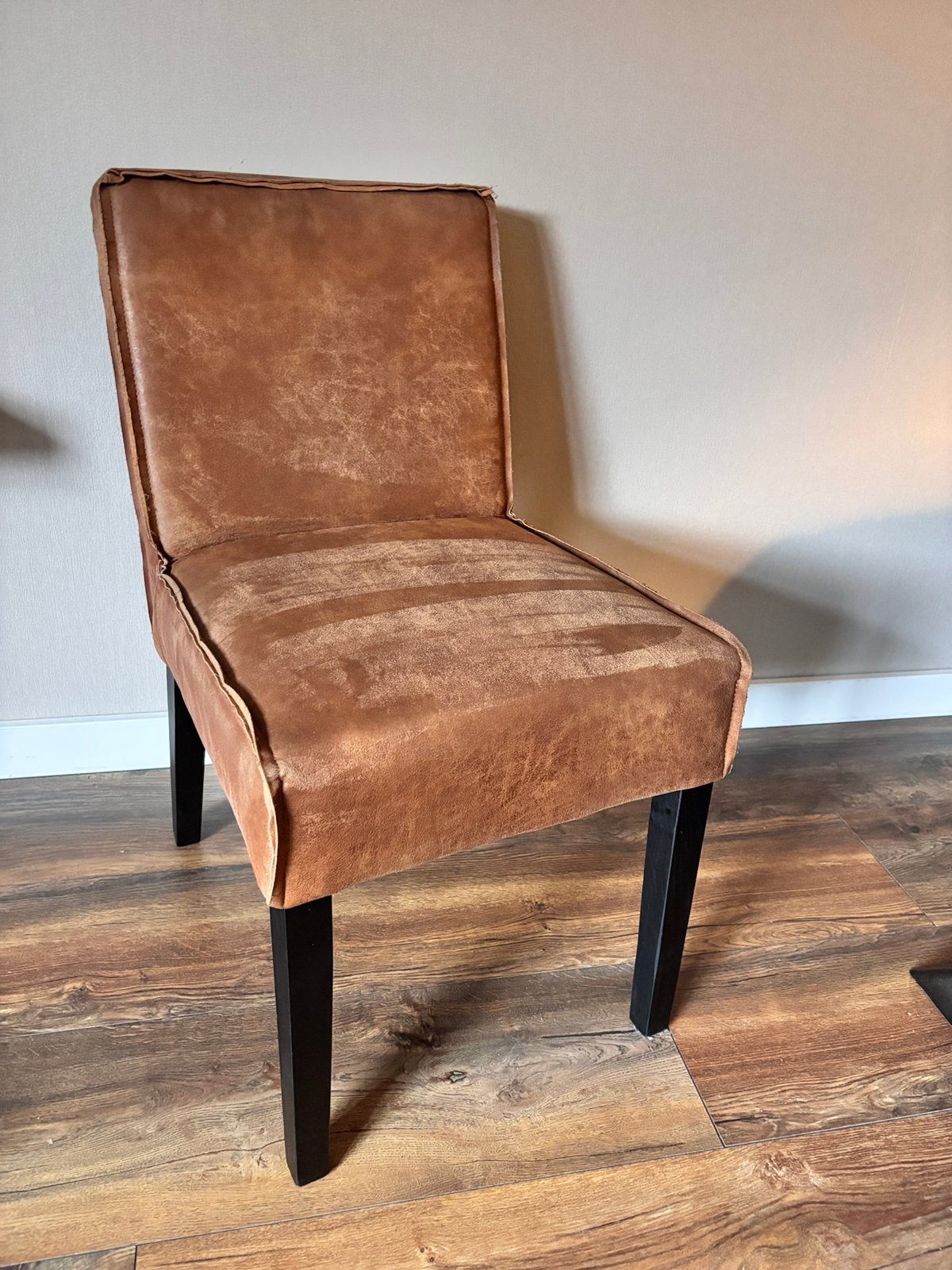Woood be pure home rodeo cognac stoelen industriele stoel, Ophalen of Verzenden, Zo goed als nieuw, Bruin