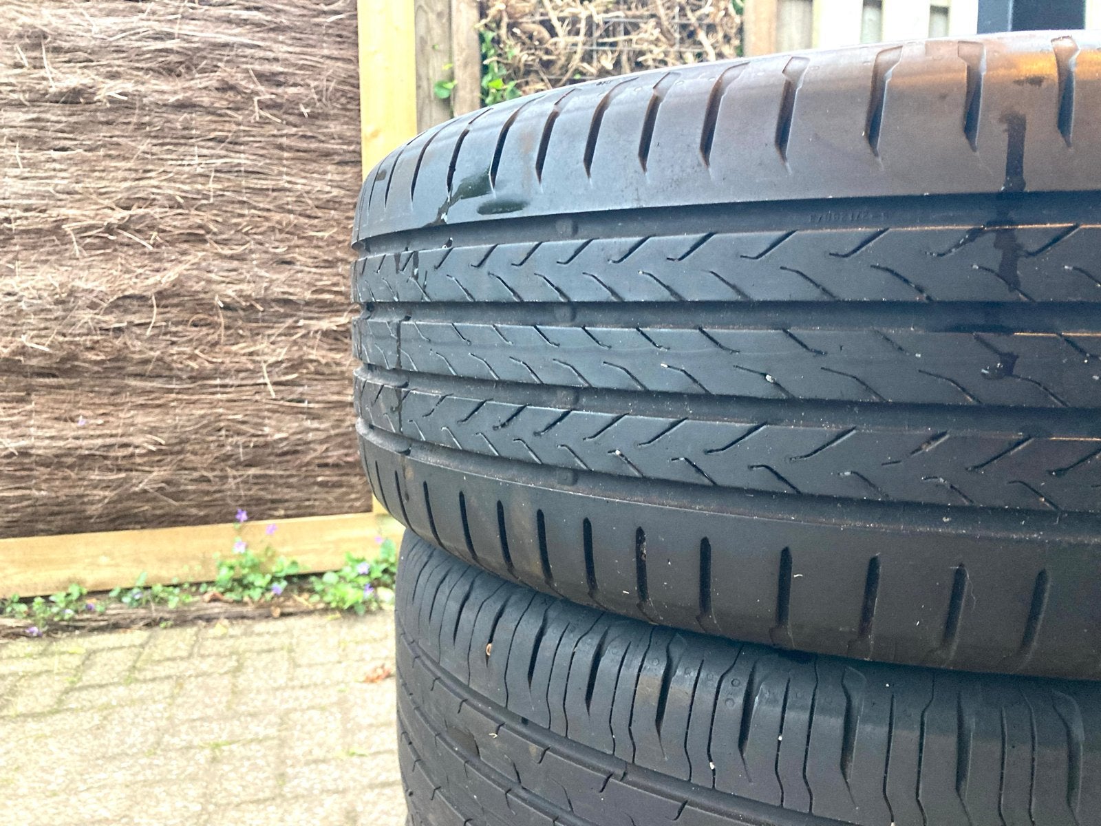 Set 4x Continental EcoContact 6Q zomerbanden 215/55 R18, Auto-onderdelen, Banden en Velgen, Ophalen, 18 inch, Band(en), Personenwagen