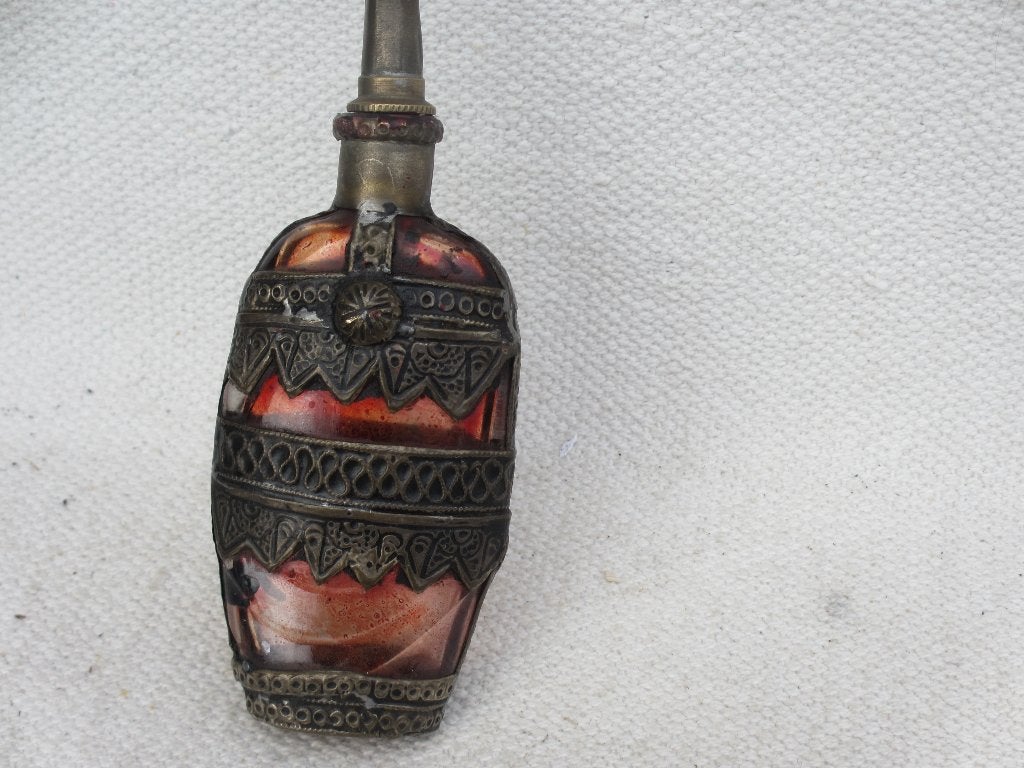 Vintage Marokkaanse parfumfles, Ophalen of Verzenden