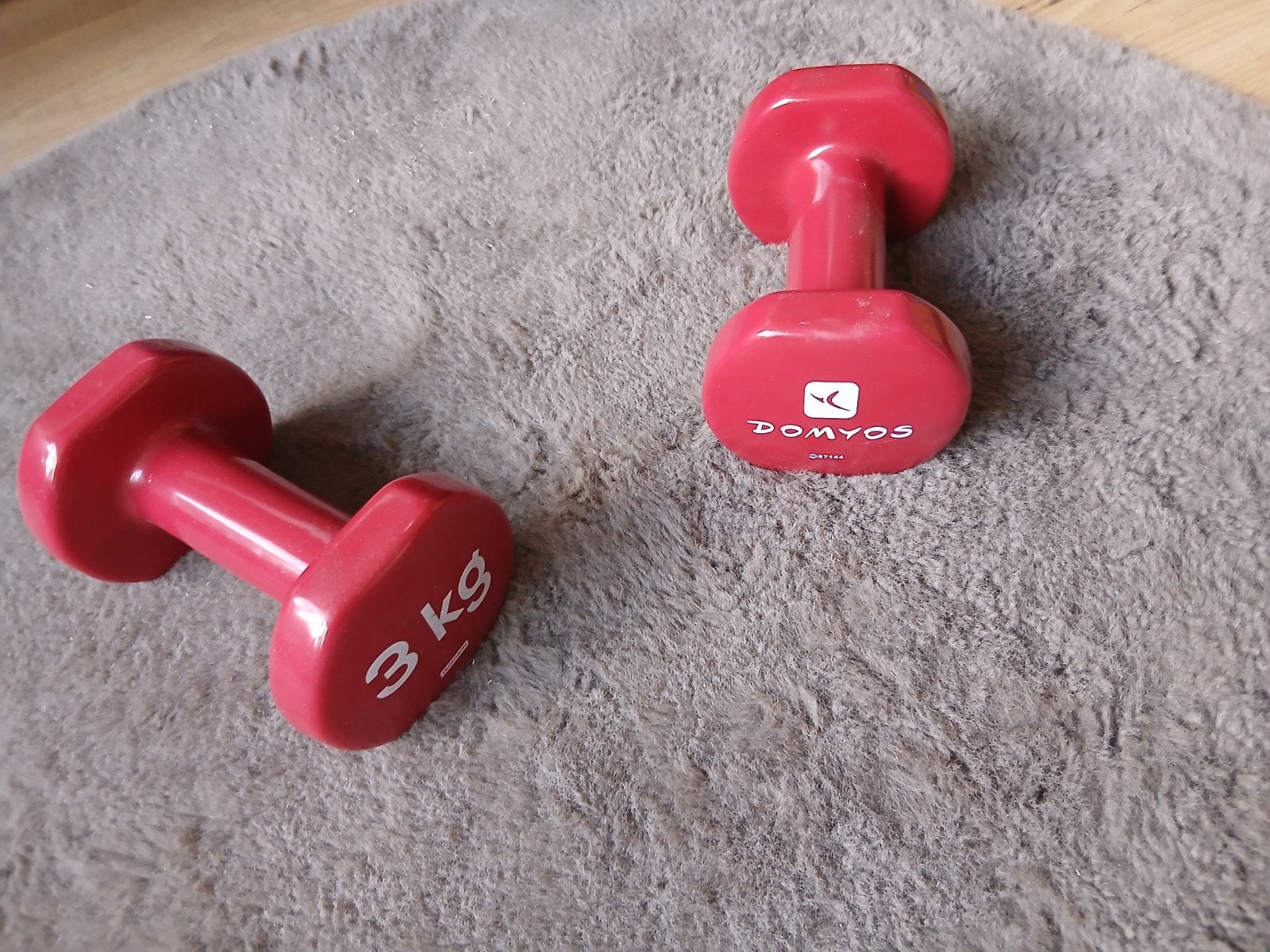 Set van 2 Domyos dumbbells - 3 kg per stuk, Ophalen, Gebruikt, Armen, Dumbbell