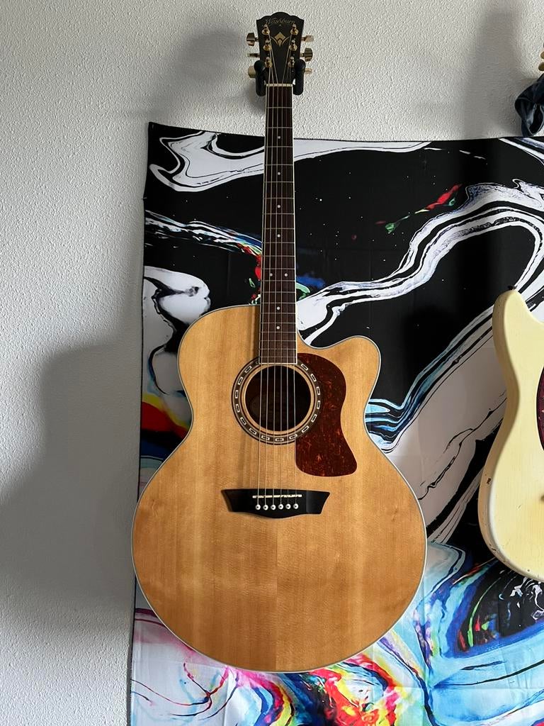 Washburn HJ40SC Jumbo Acoustic, Ophalen of Verzenden, Zo goed als nieuw, Western- of Steelstringgitaar