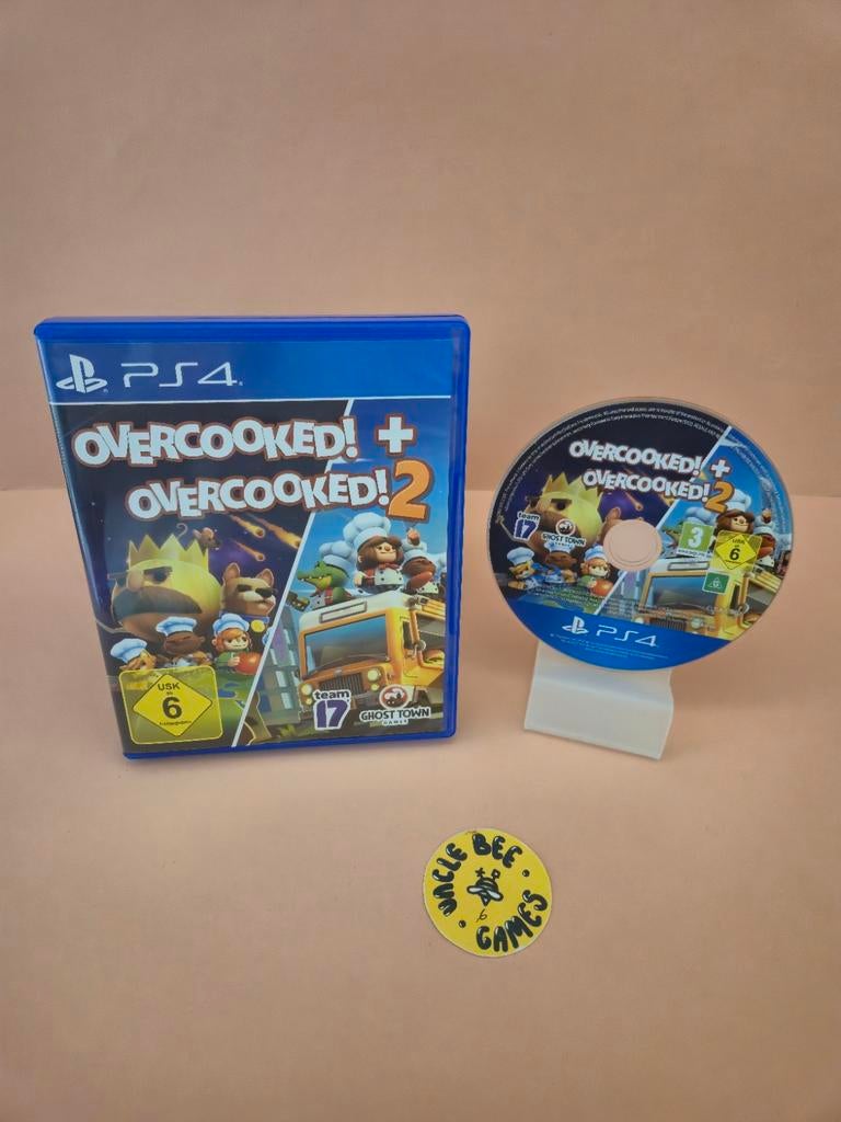 Overcooked! + Overcooked! 2, Spelcomputers en Games, Games | Sony PlayStation 4, Overige genres, Eén computer, Zo goed als nieuw