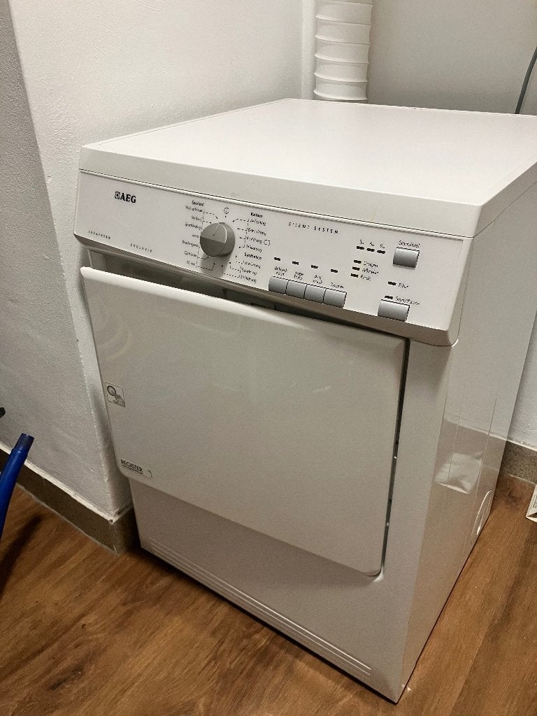 droger AEG, Witgoed en Apparatuur, Wasdrogers, Ophalen, 6 tot 8 kg, Gebruikt, Luchtafvoer