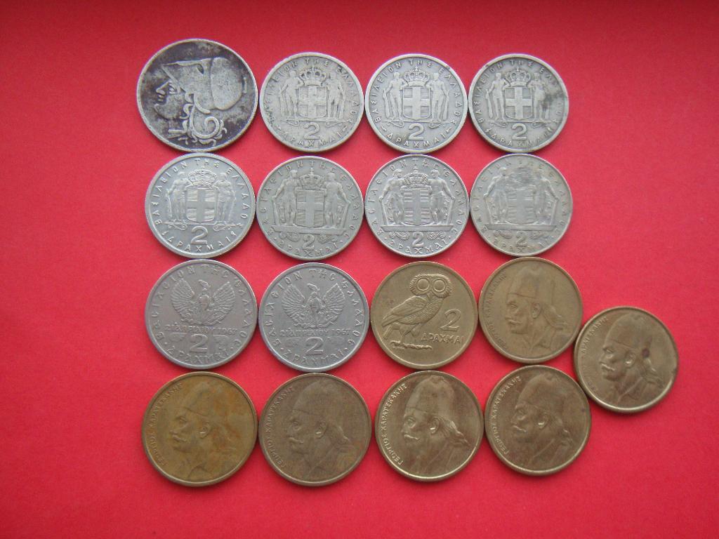 Griekenland setje munten 2 Drachmen 1926/1986., Verzenden, Overige landen, Setje
