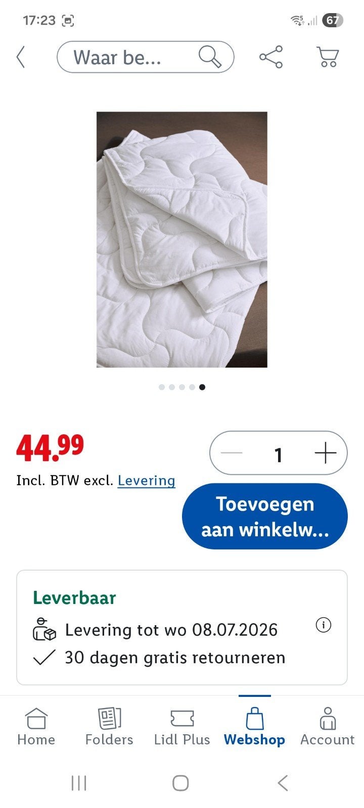 Lits jumeaux Dekbed * nieuw*  4 seizoenen, Ophalen, Wit, Deken of Dekbed, Livarno Home