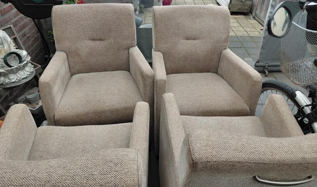 4 stoelen, Huis en Inrichting, Ophalen, Gebruikt, Stof