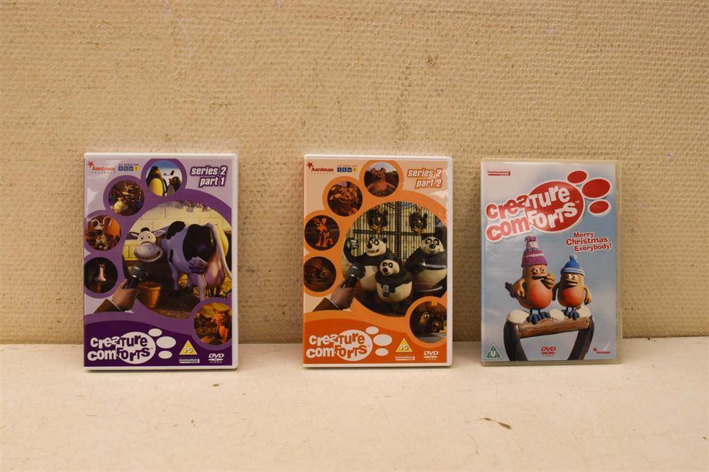 3 stuks DVD boxset Creature comforts 45178, Ophalen of Verzenden, Gebruikt, Boxset