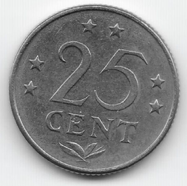 Nederlandse Antillen 25 cent 1976 KM# 11, Verzenden, Midden-Amerika, Losse munt