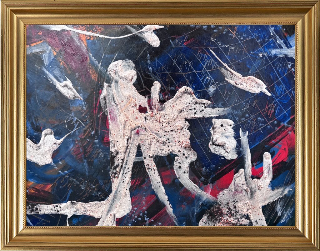 Schilderij Duitse schilder Emil Schumacher, Ophalen of Verzenden