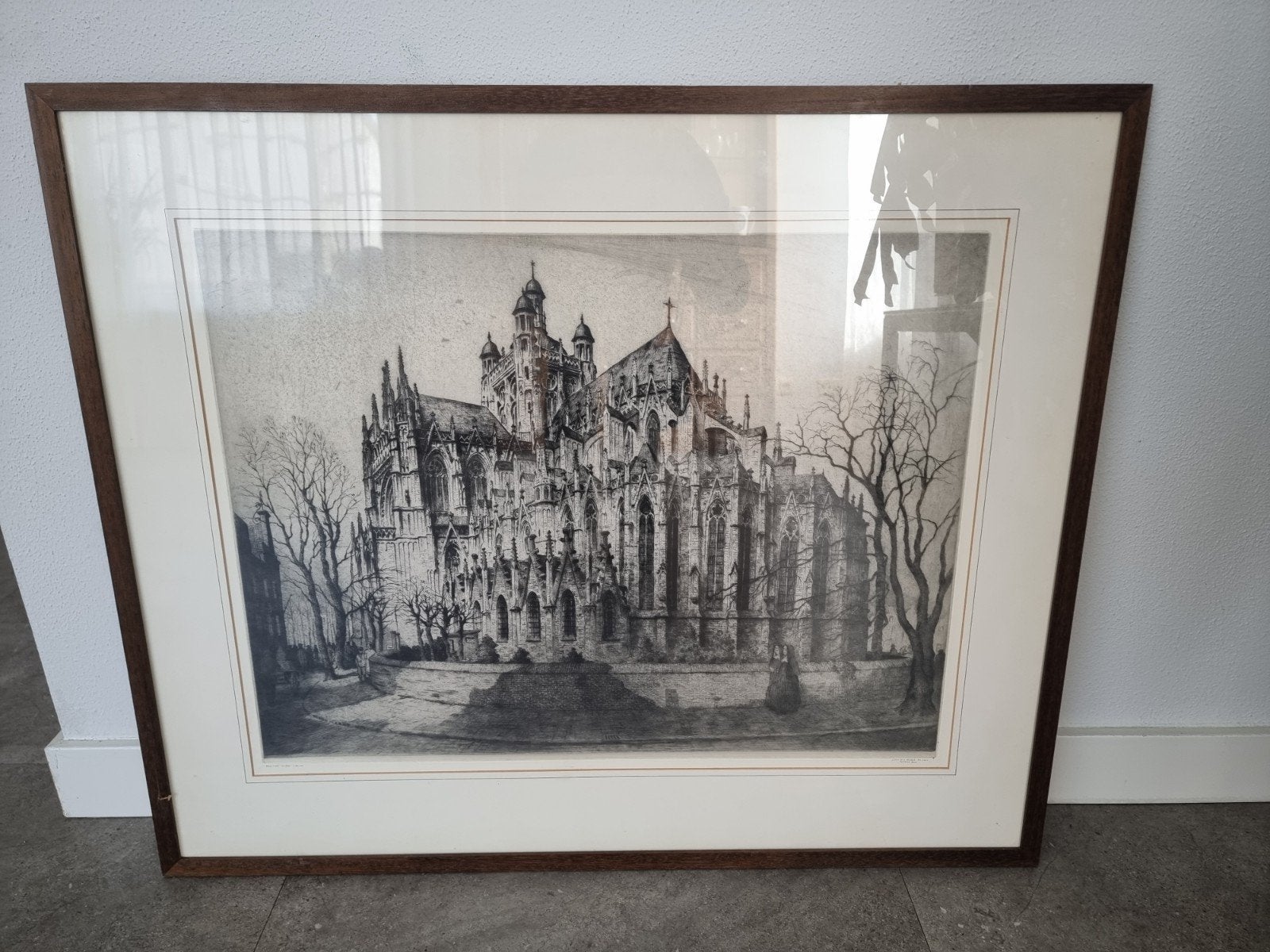 Originele ets van Hendrik de Laat - 's-Hertogenbosch, Antiek en Kunst, Stadsgezicht, Ophalen of Verzenden, Origineel, 1950 - 1999