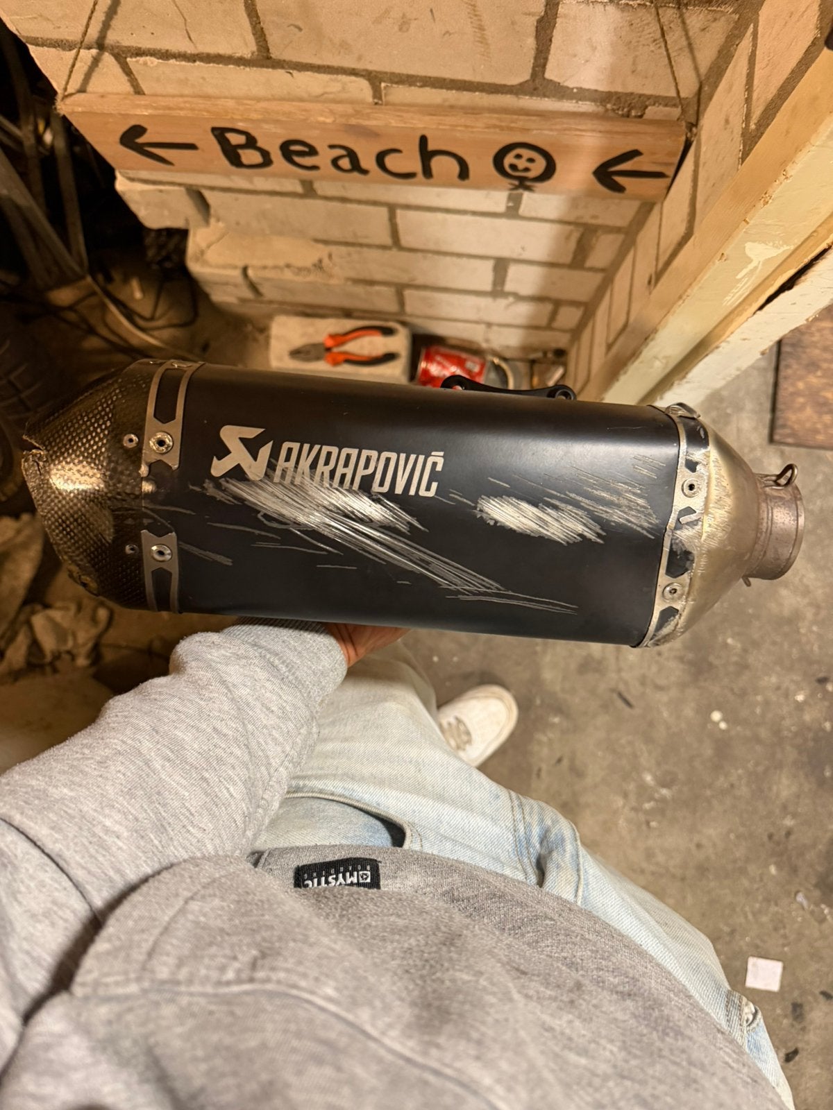Akrapovic demper zip/Vespa Origineel, Ophalen of Verzenden, Gebruikt, Uitlaat, Vespa