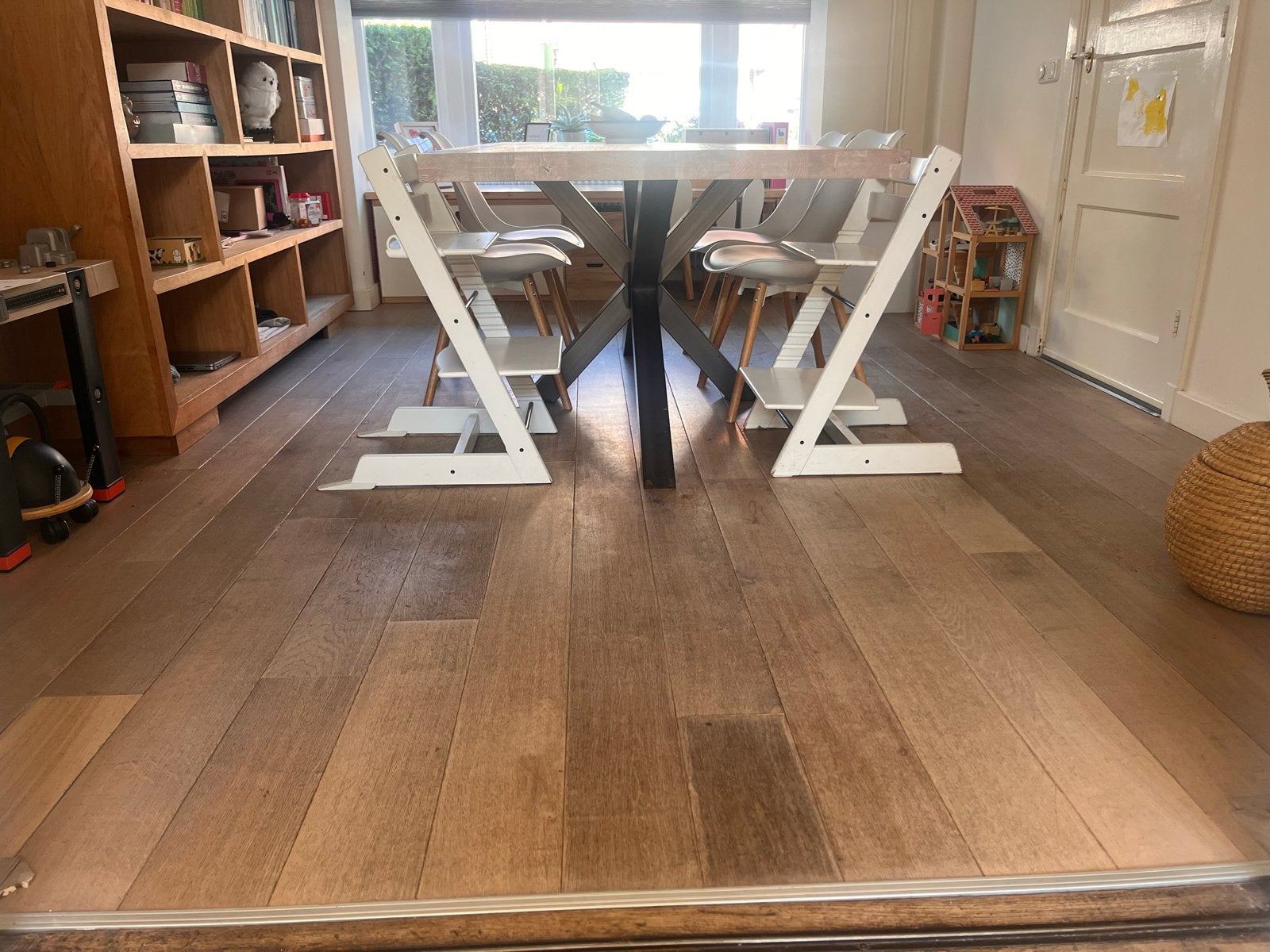 Massief eiken vloerdelen 22mm white wash, Ophalen, Vloerdelen of -planken, 10 m² of meer, 10 tot 30 cm