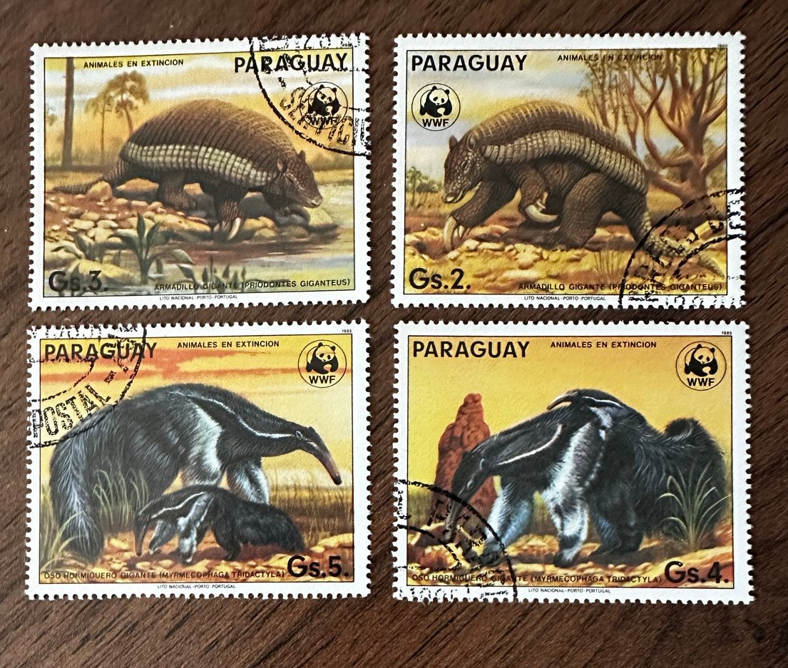 Paraguay 1985 WWF Dieren Postzegels Gestempeld, Ophalen of Verzenden, Gestempeld