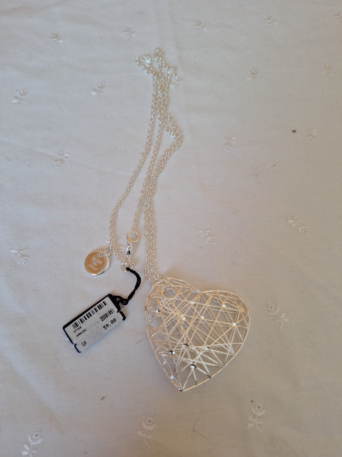 Bliss Gioielli Zilveren Ketting met Hart Hanger, Met hanger, Nieuw, Ophalen of Verzenden, Zilver