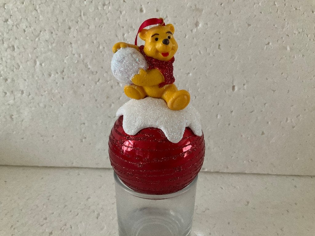 Disney winnie de poeh - kerstbal - ornament, Ophalen of Verzenden, Winnie de Poeh of vrienden, Zo goed als nieuw, Beeldje of Figuurtje