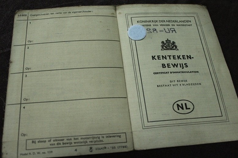 Linnen kenteken Norton 350cc 1940, Ophalen of Verzenden, Overige merken