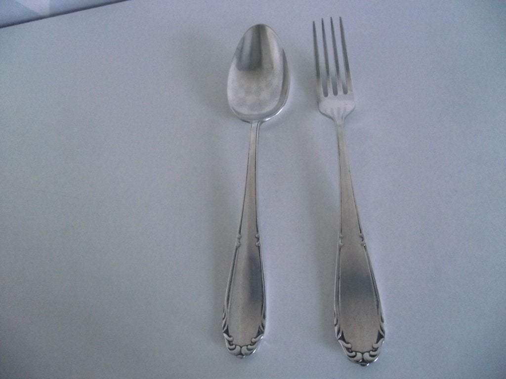 verzilverd Gero 90 Riche 694 bestek set G Nilsson 1939-1958, Antiek en Kunst, Antiek | Bestek, Ophalen of Verzenden