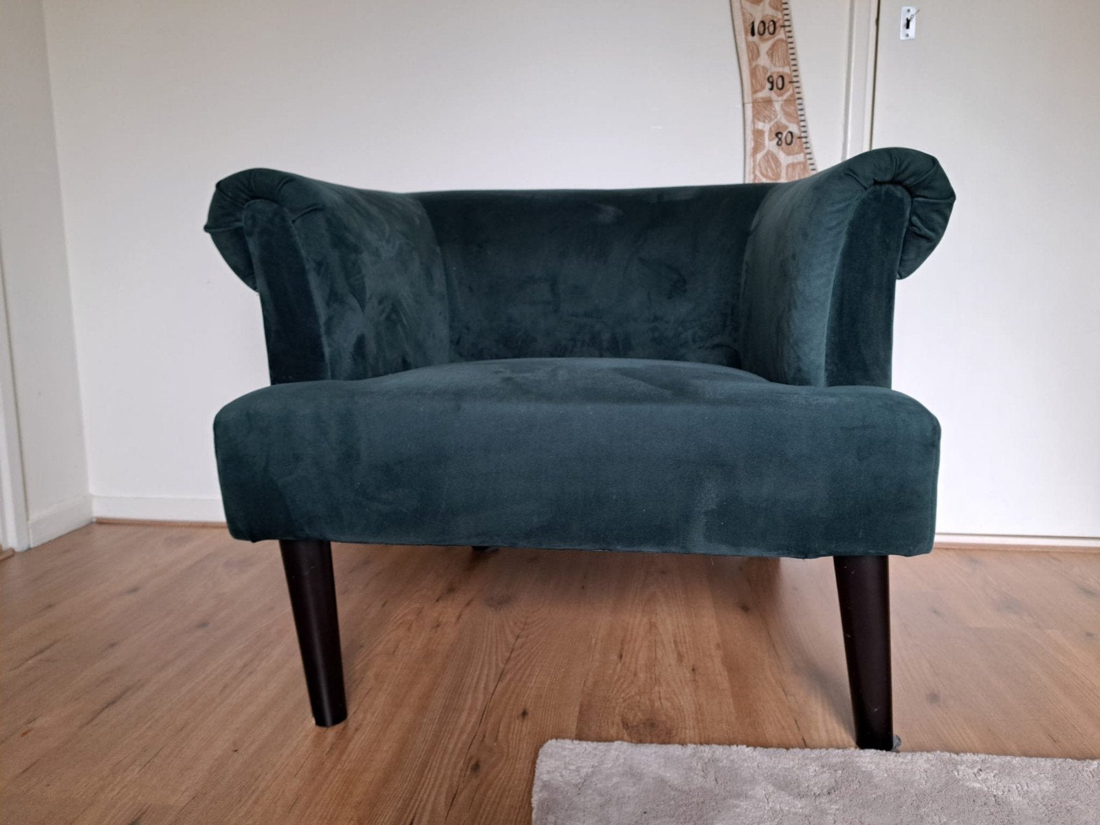 Groene velvet stoel, Huis en Inrichting, Ophalen
