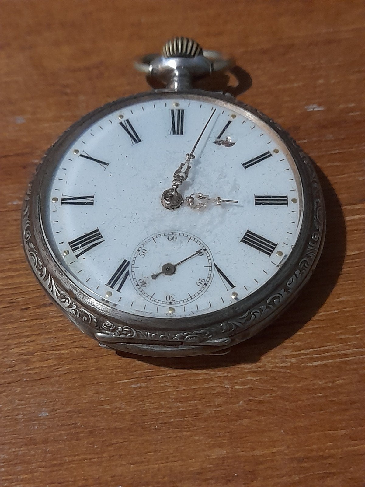 Antiek Zilveren Zakhorloge 800 - Loopt Perfect, Ophalen of Verzenden