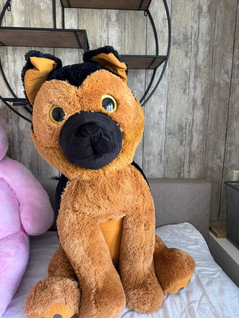 Grote knuffelhond, Kinderen en Baby's, Speelgoed | Knuffels en Pluche, Ophalen, Zo goed als nieuw, Overige typen