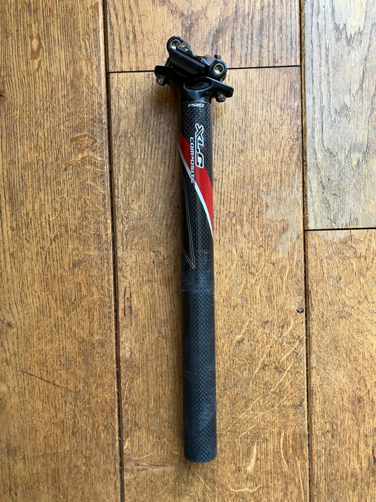 XLC Carbon Zadelpen Zero Setback (rechte zadelpen), Gebruikt, Ophalen of Verzenden, Zadel, Racefiets