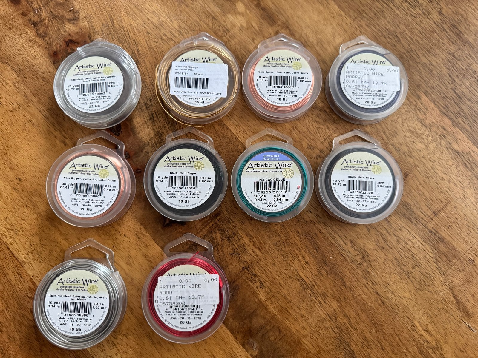 Partij Artistic Wire - Diverse kleuren en diktes, Hobby en Vrije tijd, Ophalen of Verzenden, Zo goed als nieuw, Draad