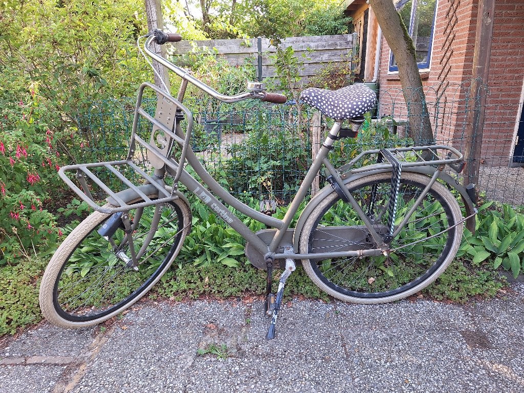Cortina U4 transportfiets groen 28 inch frame 56 cm, Fietsen en Brommers, Terugtraprem, Gebruikt, Versnellingen, 56 cm of meer