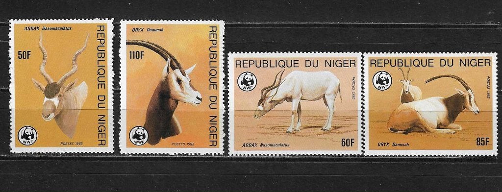 Postzegels Niger bok hert gems fauna WNF, Verzenden, Postfris, Dier of Natuur