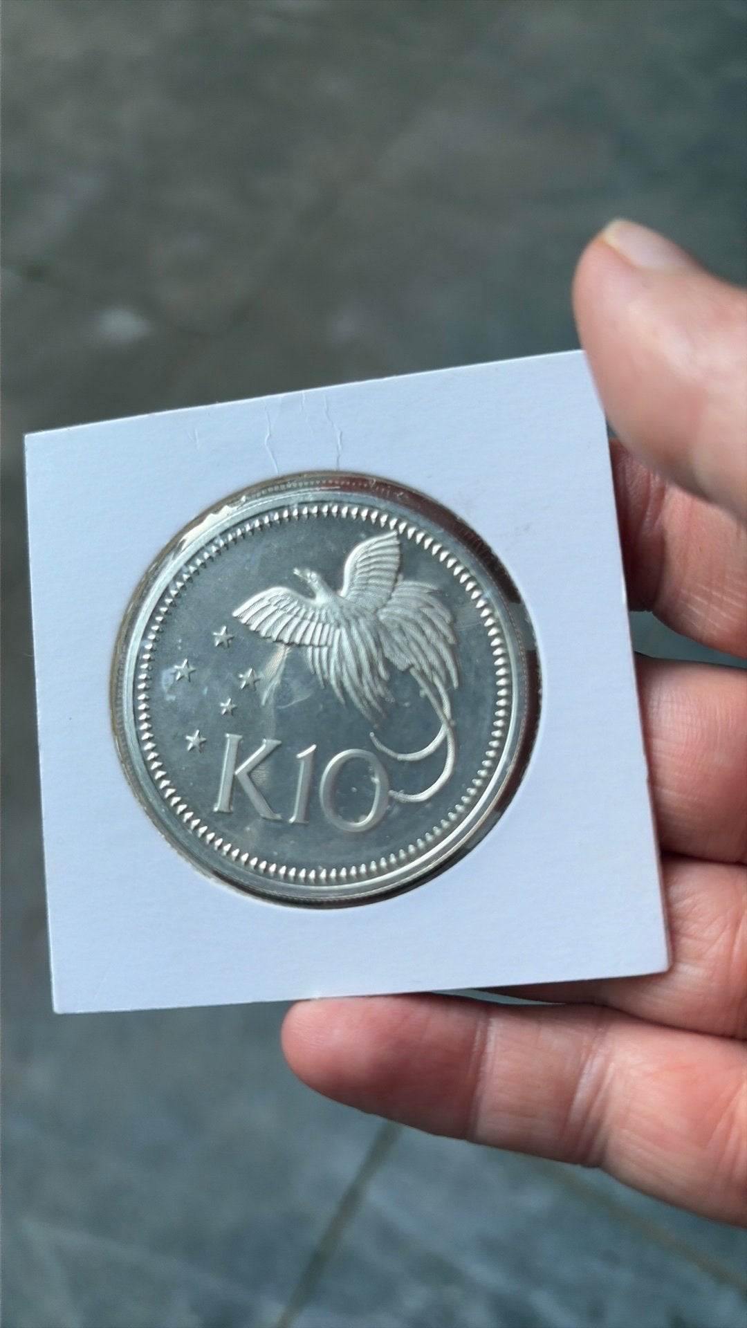 Zilveren 10 Kina Papoea-Nieuw-Guinea 1975 (41,6 gram St Z), Verzenden, Zuidoost-Azië, Zilver