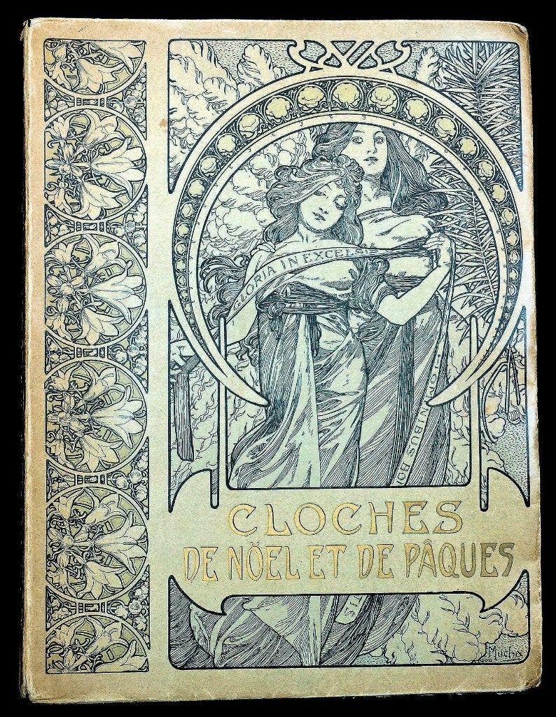 [Alfons Mucha] Cloches de Noël et de Pâques 1900 1/252 ex., Ophalen of Verzenden