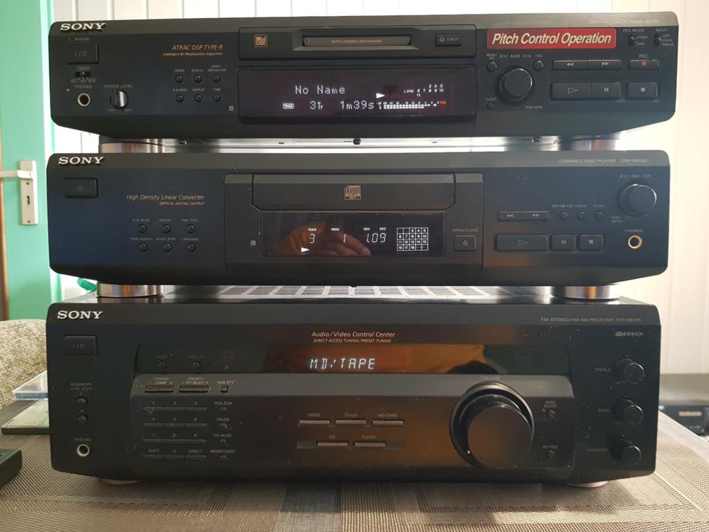 SONY STEREO SET MINIDISC MDS-JE530 TUNER AMPLIFER  CD SPELER, Verzenden