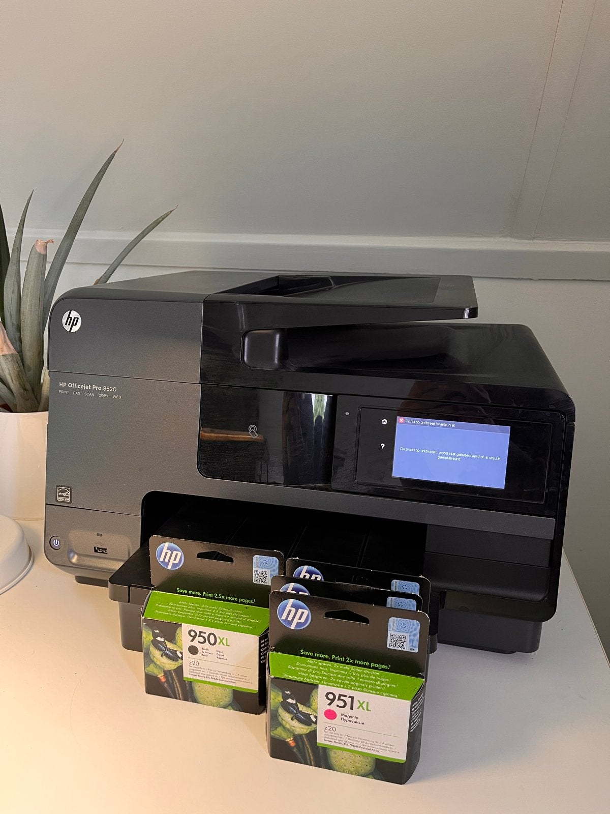 HP Officejet Pro 8620 - Defecte printer met nieuwe inkt, Computers en Software, Printers, Ophalen, Faxen, Inkjetprinter, All-in-one