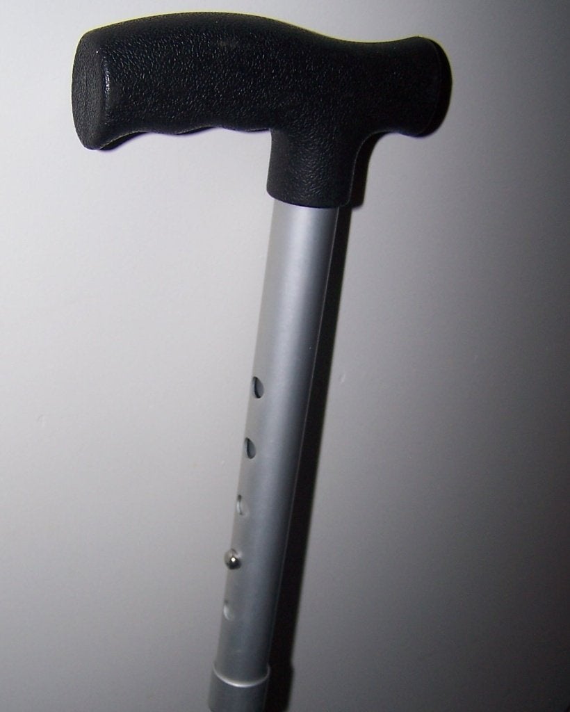 Inklapbare verstelbare aluminium wandelstok. Izgs., Diversen, Wandelstokken, Ophalen of Verzenden, Verstelbaar, Zo goed als nieuw