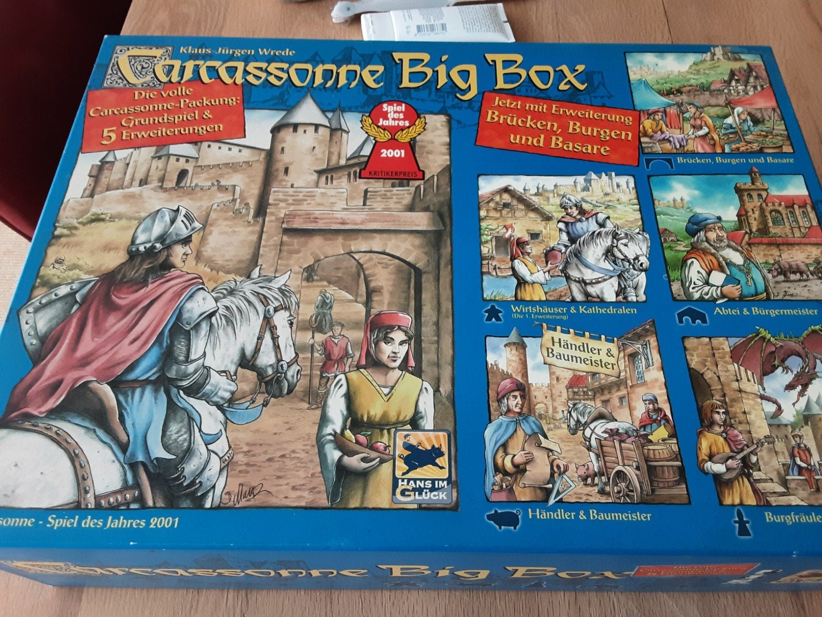 Carcassonne Big Box - Basisspel + 5 Uitbreidingen, Hobby en Vrije tijd, Gezelschapsspellen | Bordspellen, Vijf spelers of meer