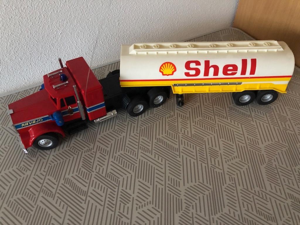 Likto: Vrachtwagen plus tank oplegger Shell, Ophalen of Verzenden, Gebruikt, Bus of Vrachtwagen